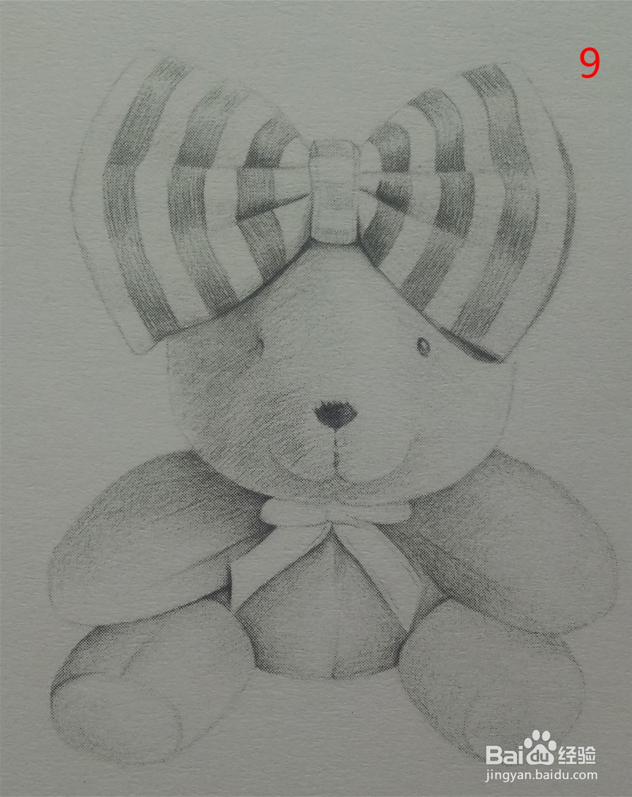 素描画——毛绒熊的画法