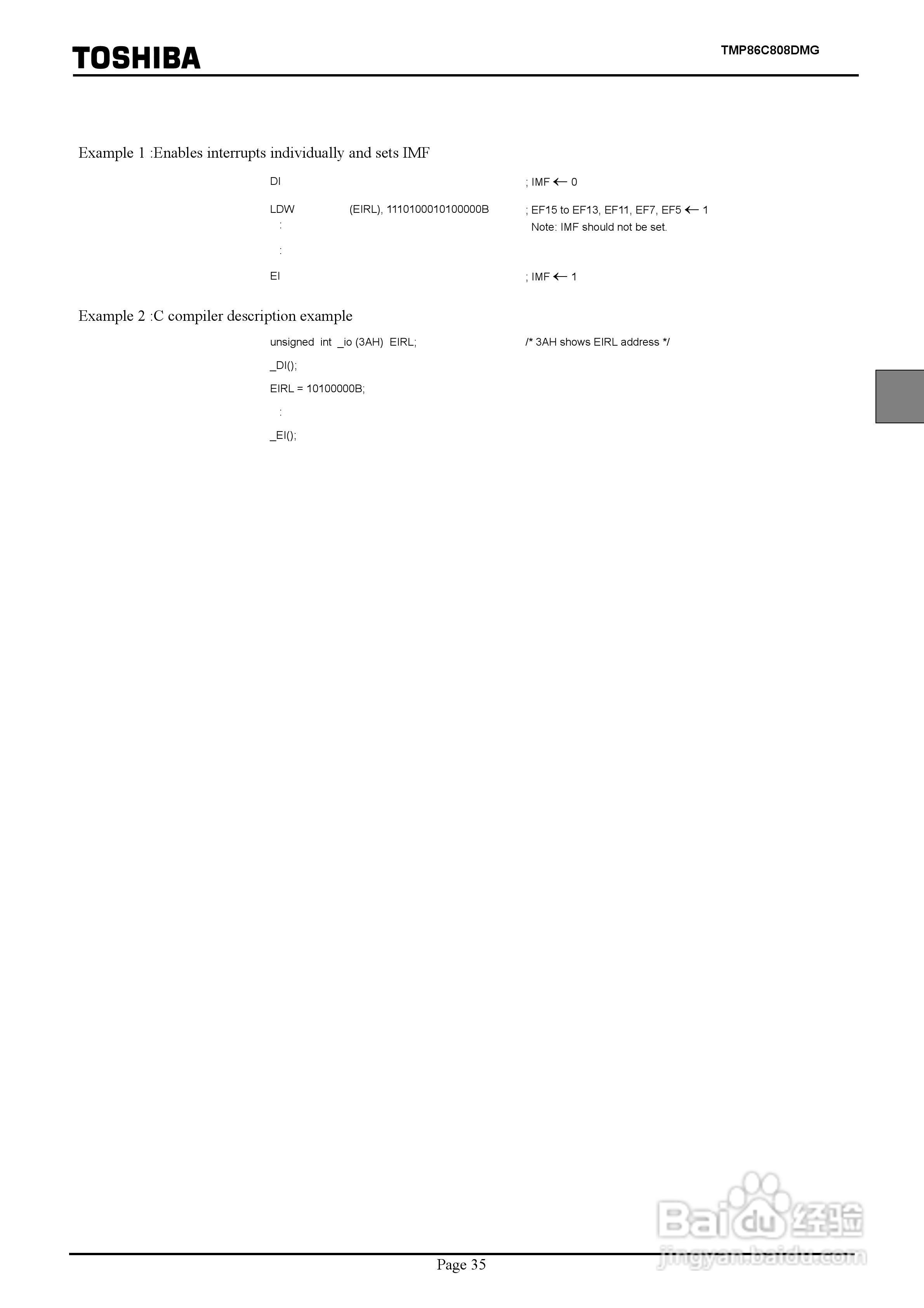 TOSHIBA TMP86C808DMG微处理器说明书:[5]