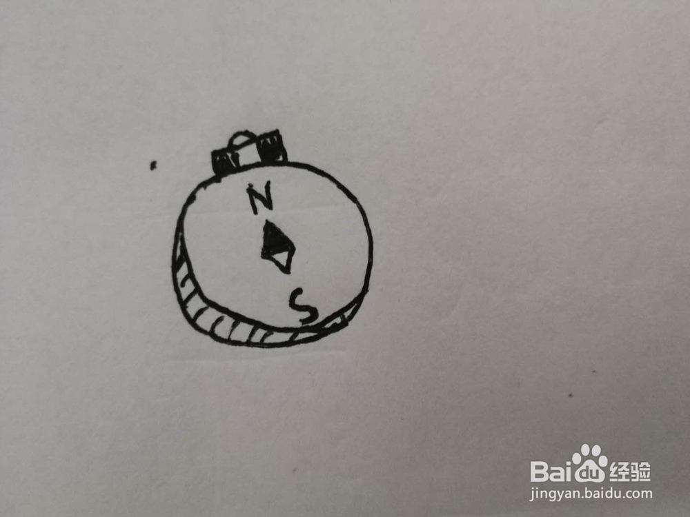 简笔画特制的指南针
