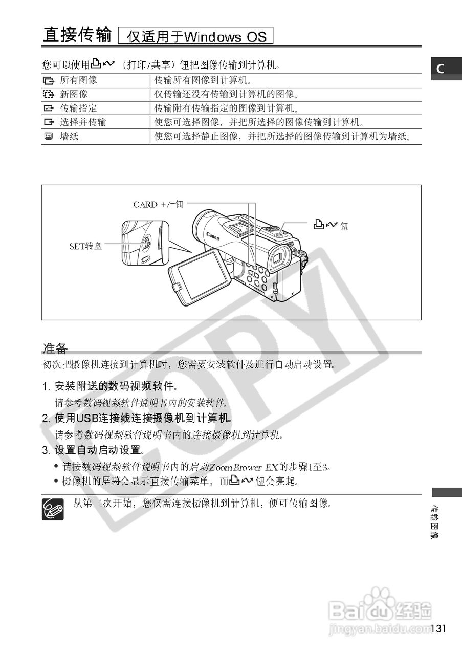 佳能MVX250i数码摄像机使用说明书:[14]