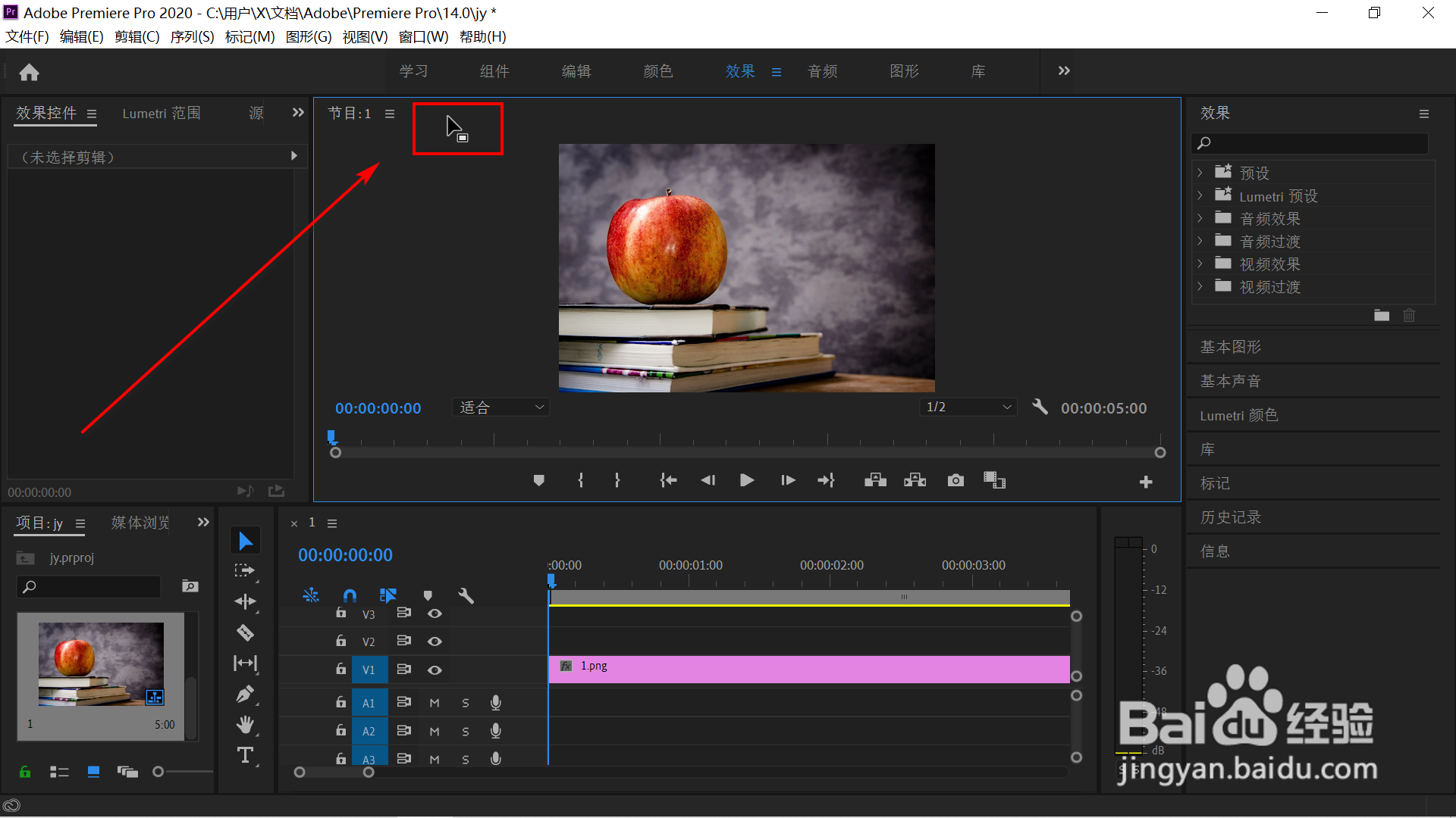 pr2020最大化和还原面板的方法