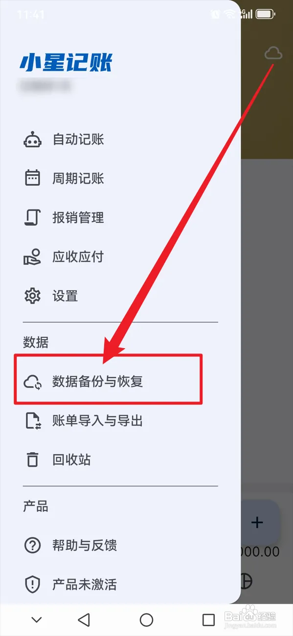 小星记账如何开启自动备份功能