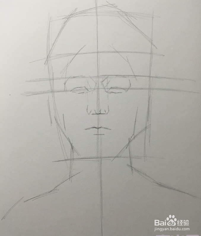 易烊千玺素描画像步骤教程