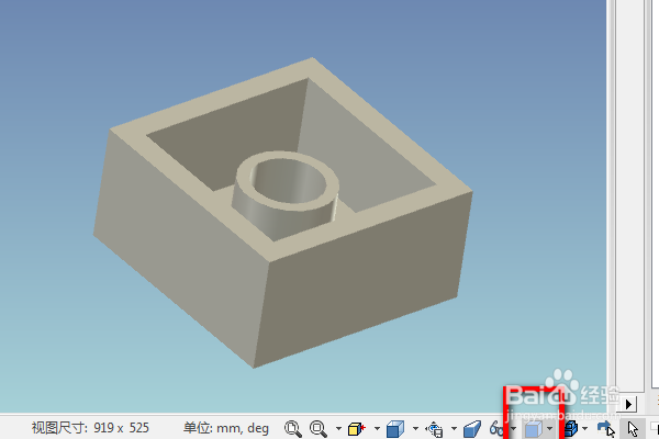 caxa三维设计训练十一之长方体抽壳加圆柱