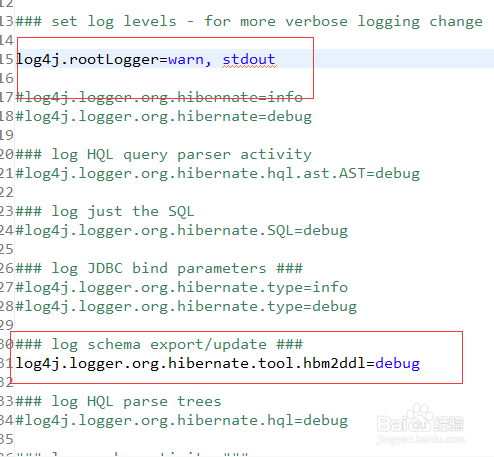 hibernate 配置log4j