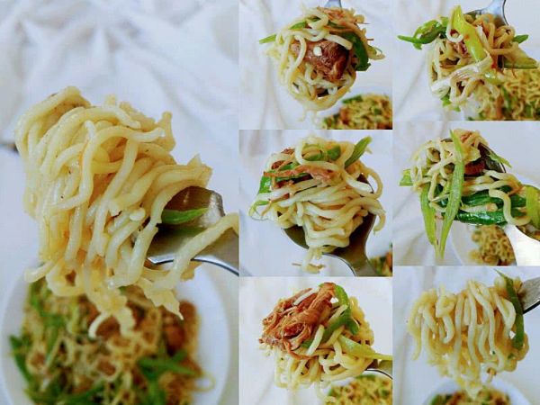 芹椒牛肉葱炒面