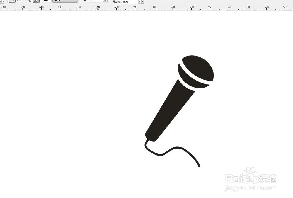 CorelDRAW软件怎么绘制麦克风/话筒矢量小图标？