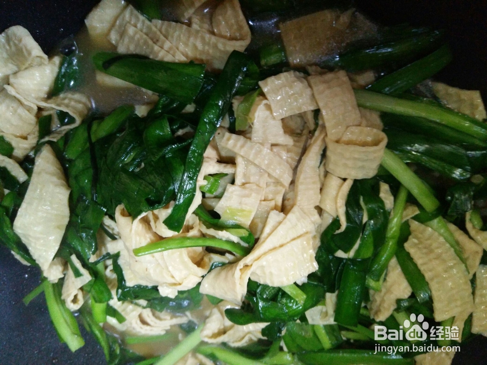 怎么做韭菜炒厚豆腐皮