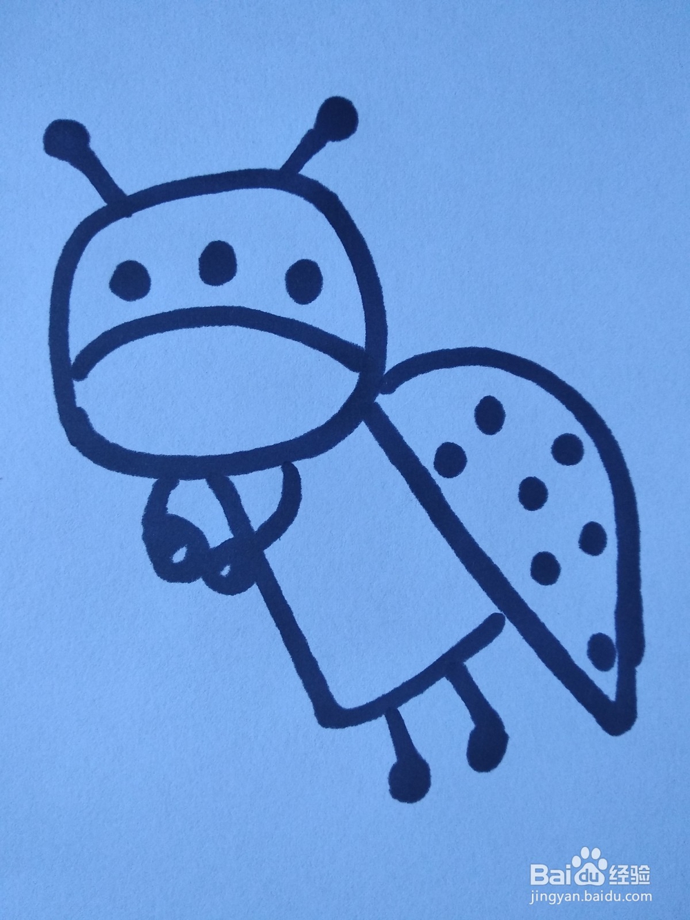 卡通瓢虫简笔画怎么画