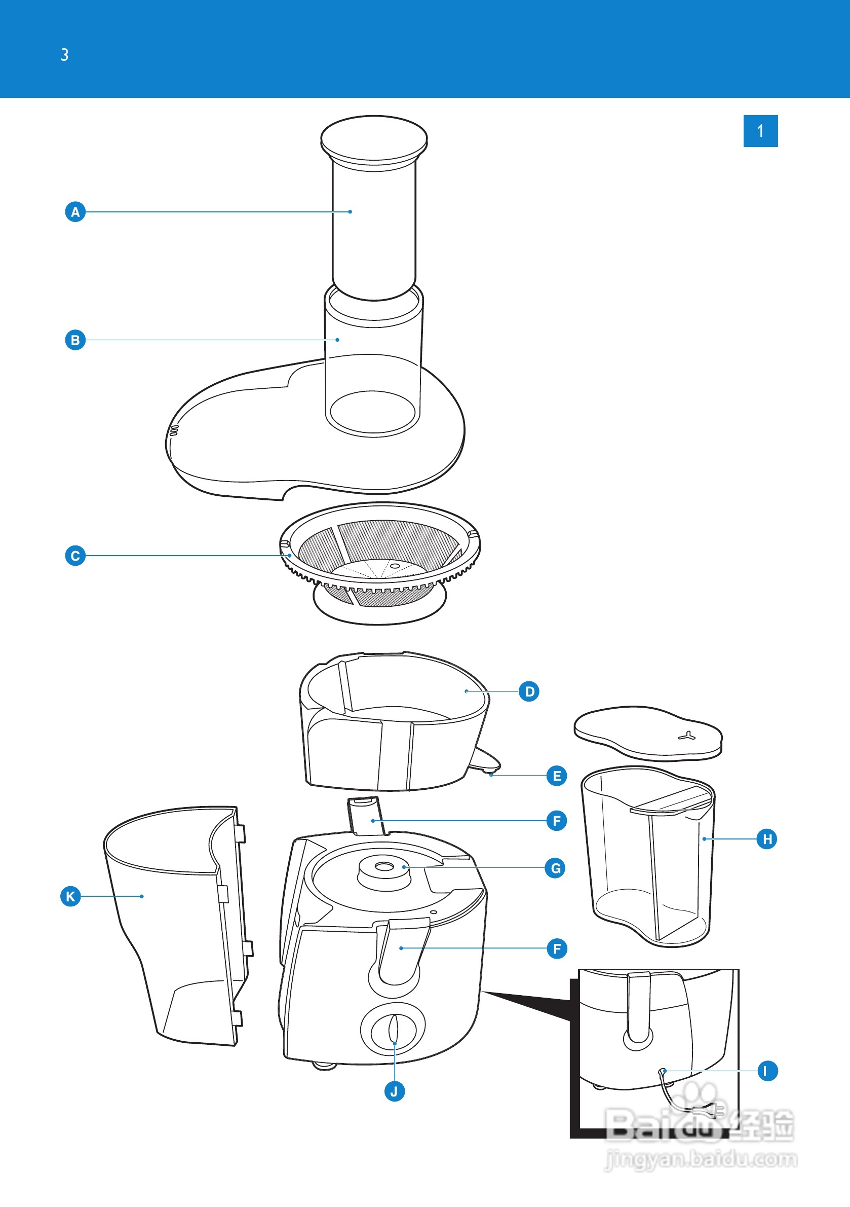 飞利浦HR1853榨汁机使用说明书:[1]