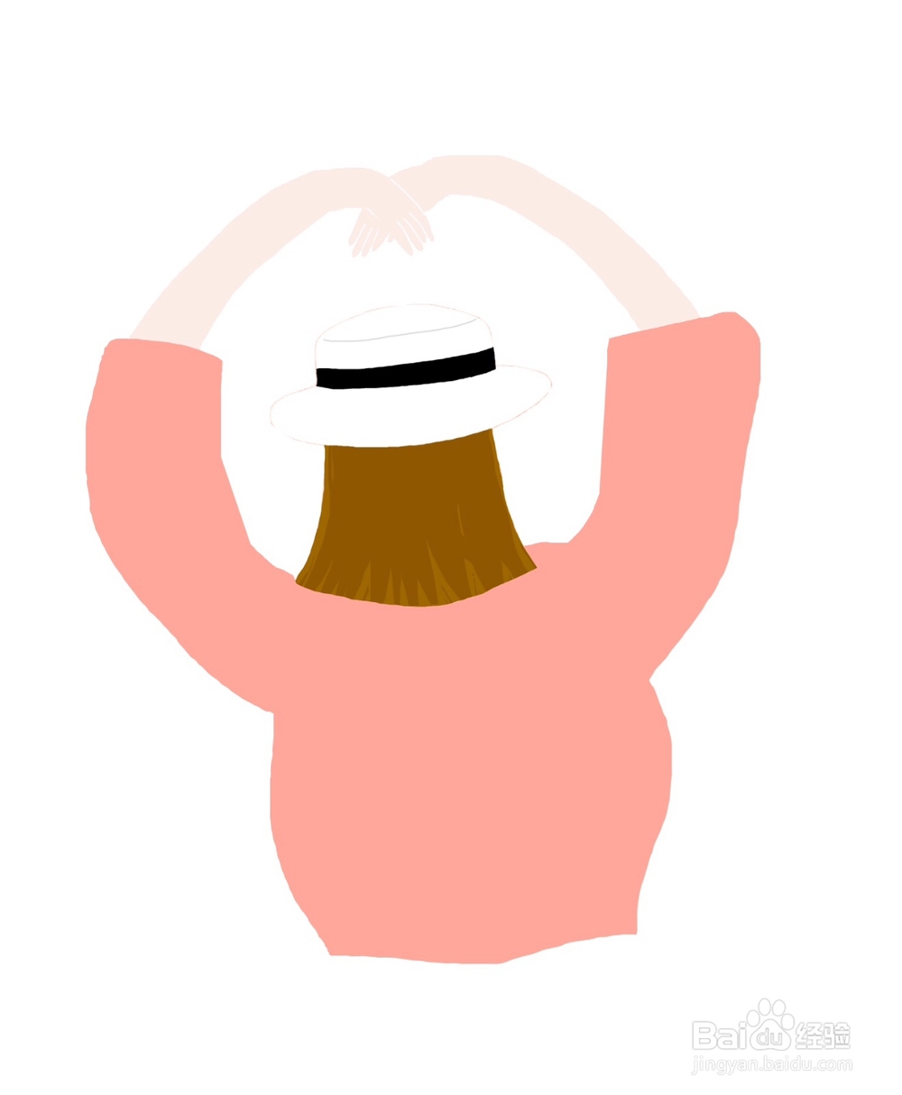 dxdll手绘之看落日的女孩