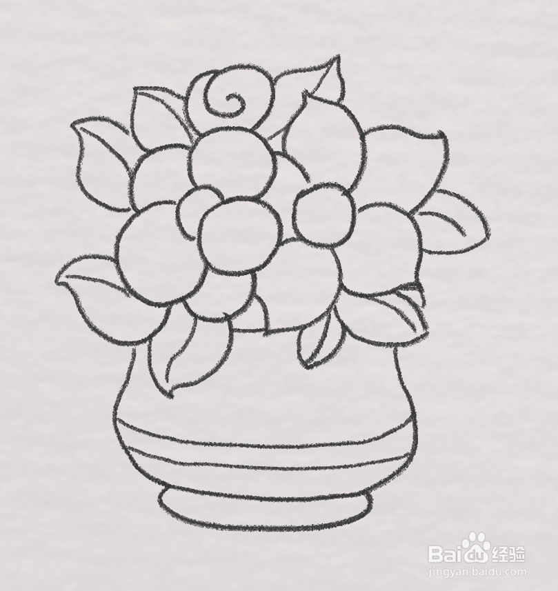花盆画法简单图片