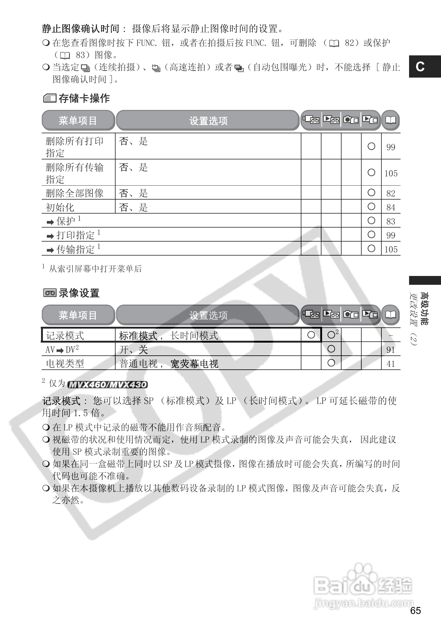 佳能MVX460数码摄像机使用说明书:[7]