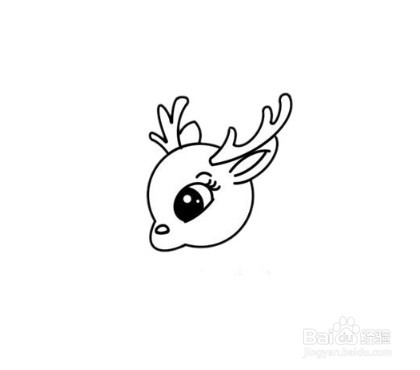 怎么画出卡通版的小鹿？