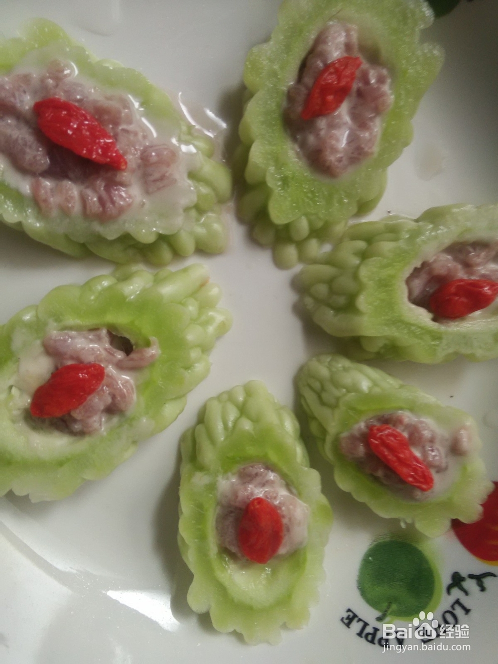鲜肉枸杞酿苦瓜
