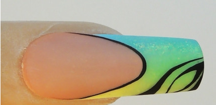 指尖抽象画美甲