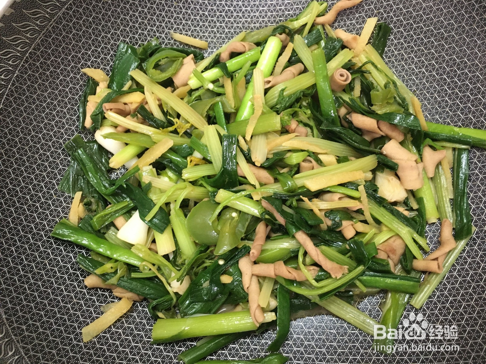 芹菜蒜苗炒鸭肠怎么做?