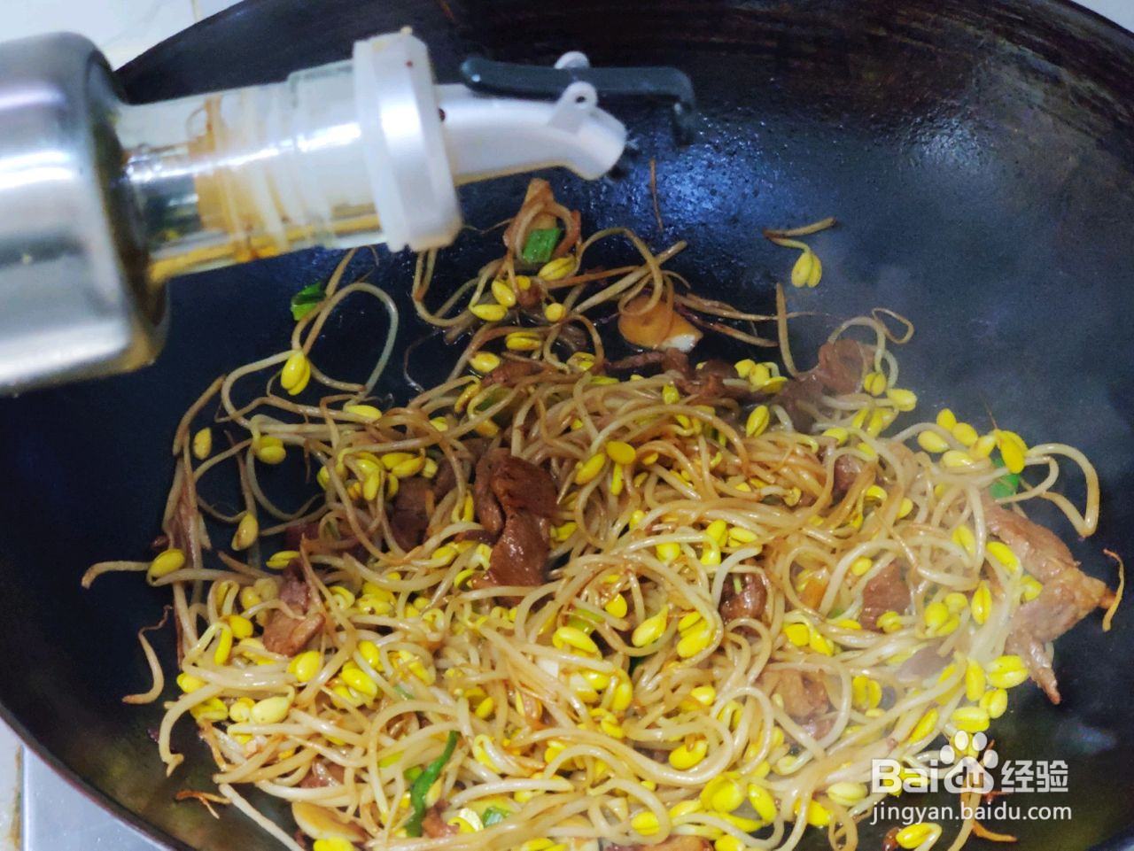 肉丝炒豆芽的做法