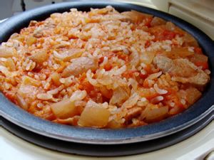 番茄里脊肉焖饭