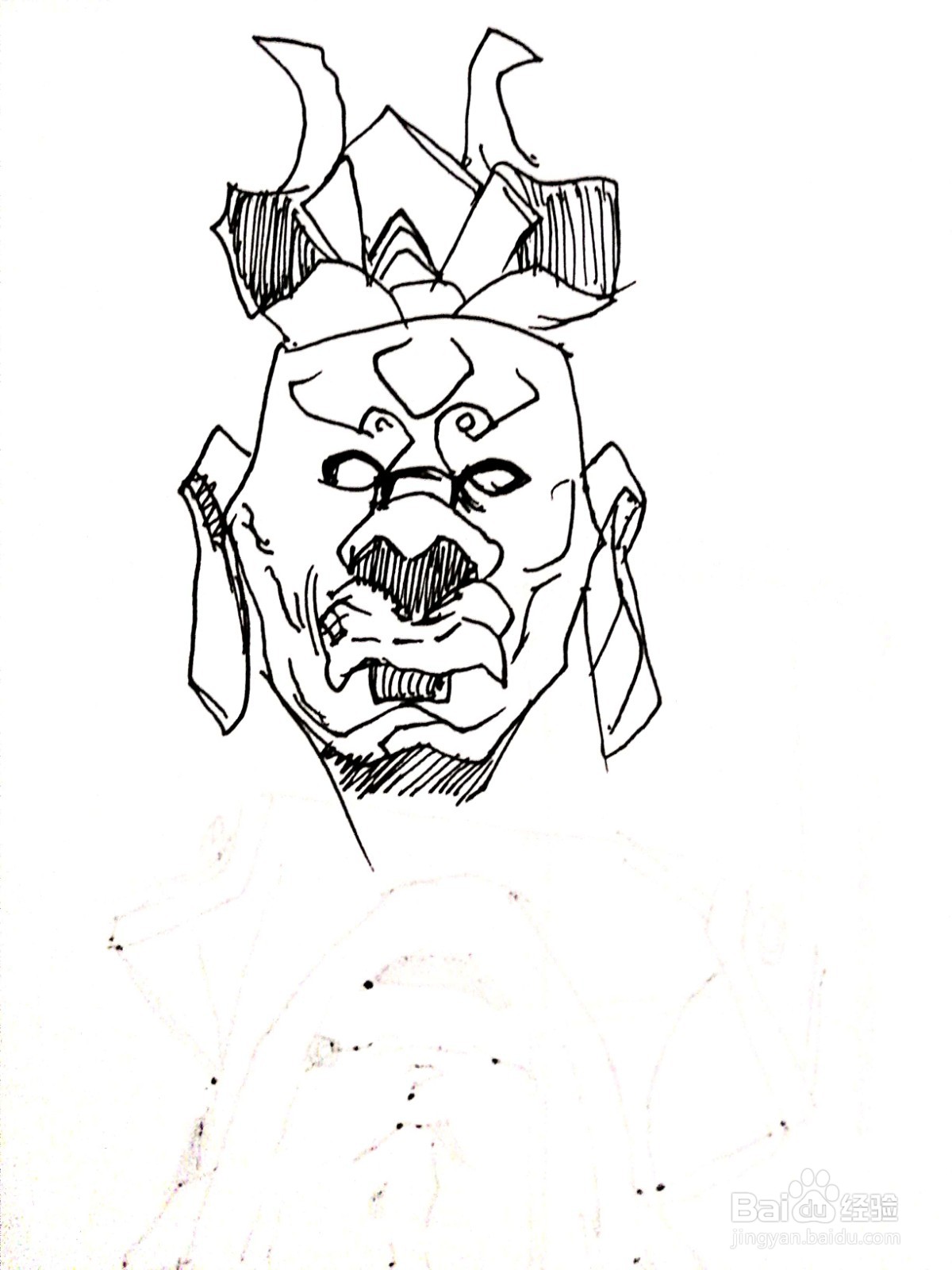 《镇魂街》系列之金刚力士简笔画