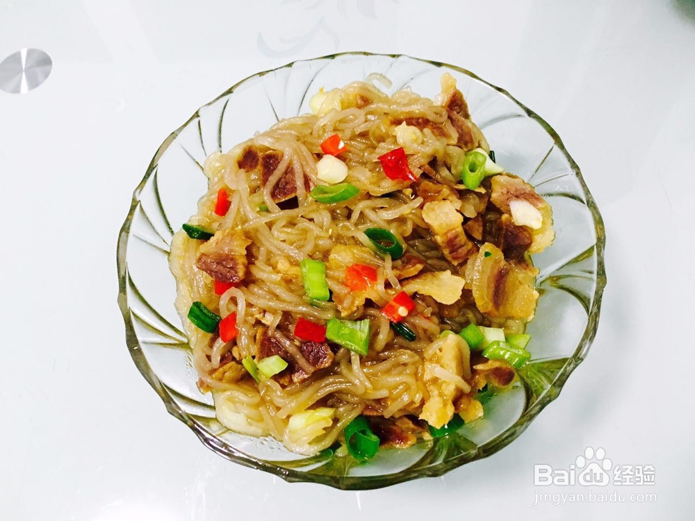 粉丝炒腊肉丁的做法——小白学做菜！