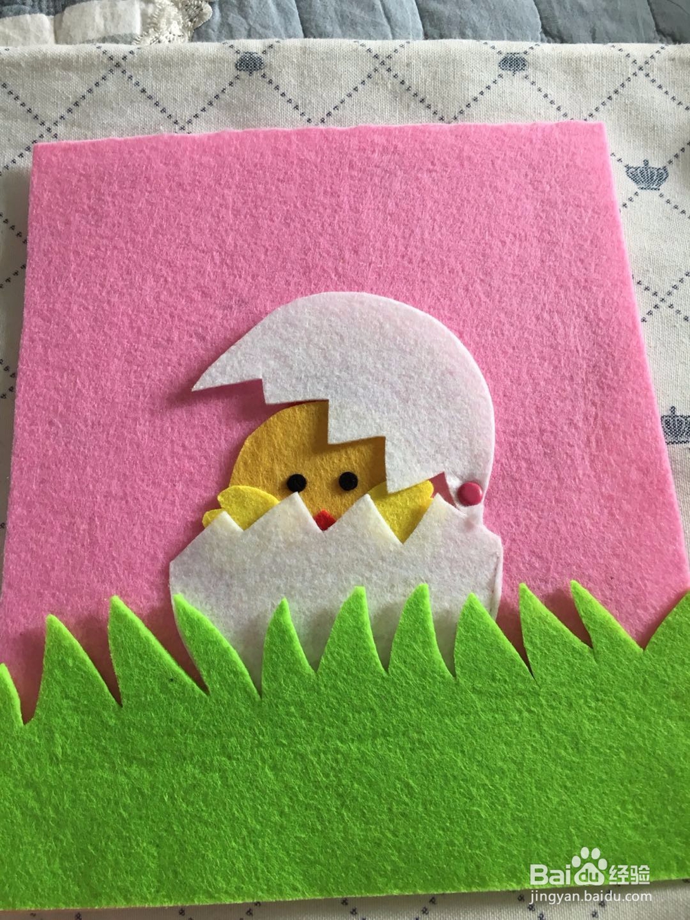 小鸡出壳不织布教程步骤