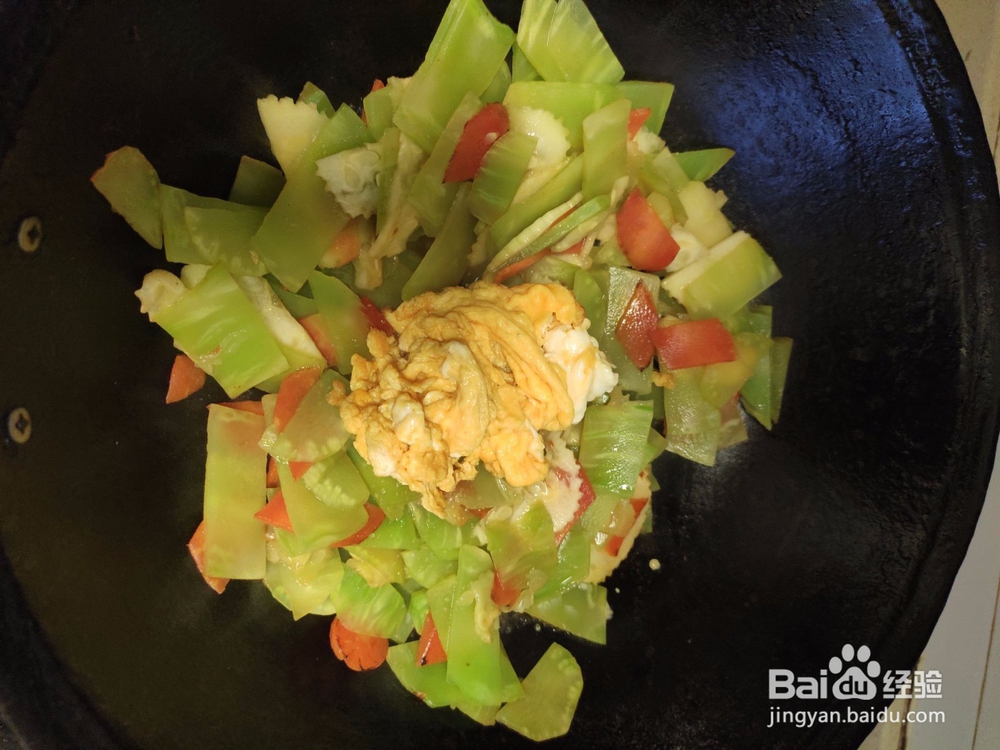 鸡蛋炒莴笋的烹饪