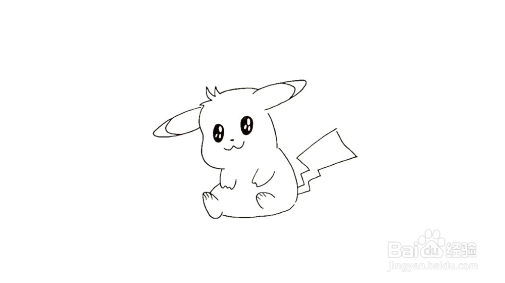皮卡丘简笔画如何画