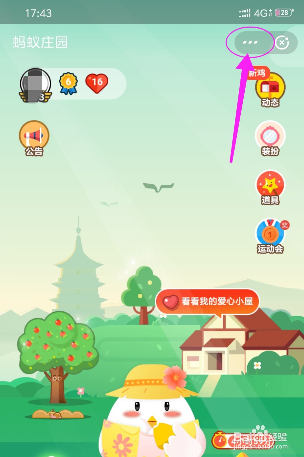 蚂蚁庄园小鸡名字怎么修改