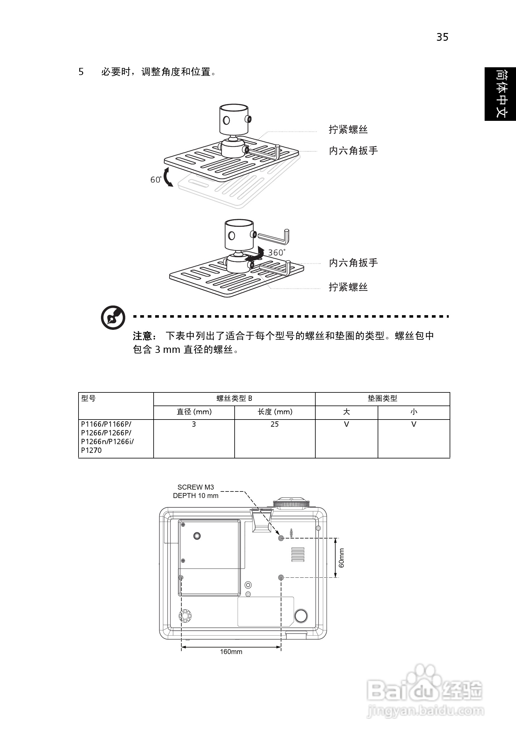 宏基P1266投影机使用说明书:[5]