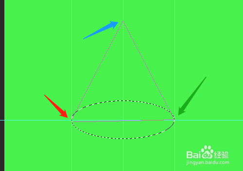 PS怎样制圆椎图形