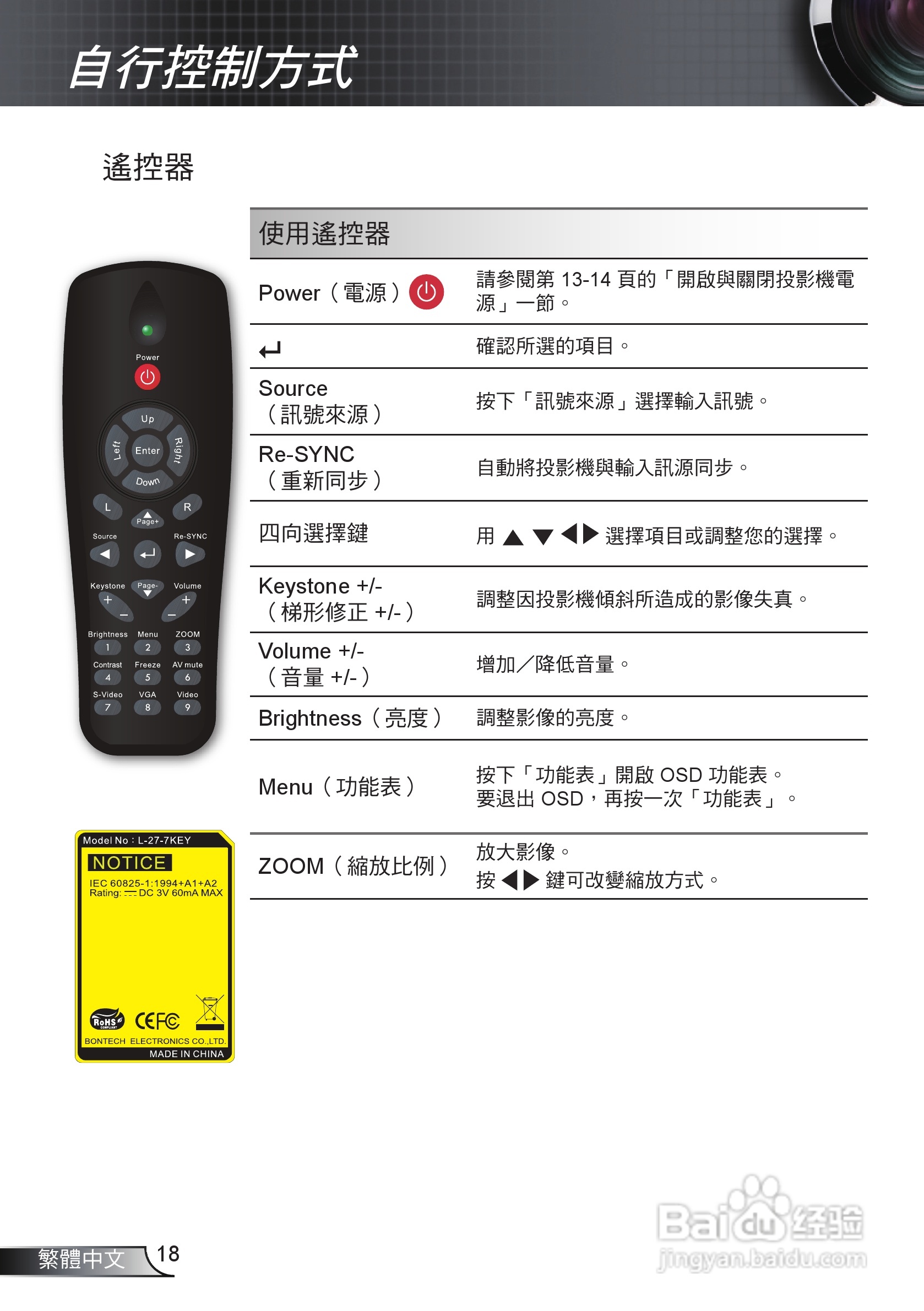 Optoma奥图码EX536投影机使用说明书:[2]