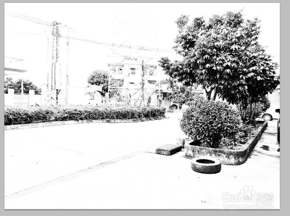 PS教程如何把实景图P成铅笔画