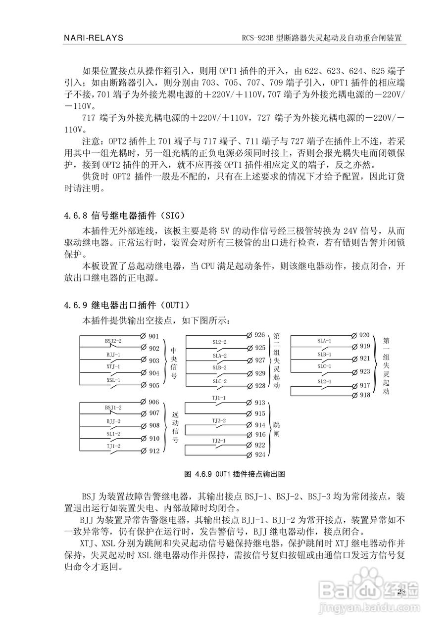 RCS-923B型断路器失灵起动及自动重合闸装置技术和使用:[3]