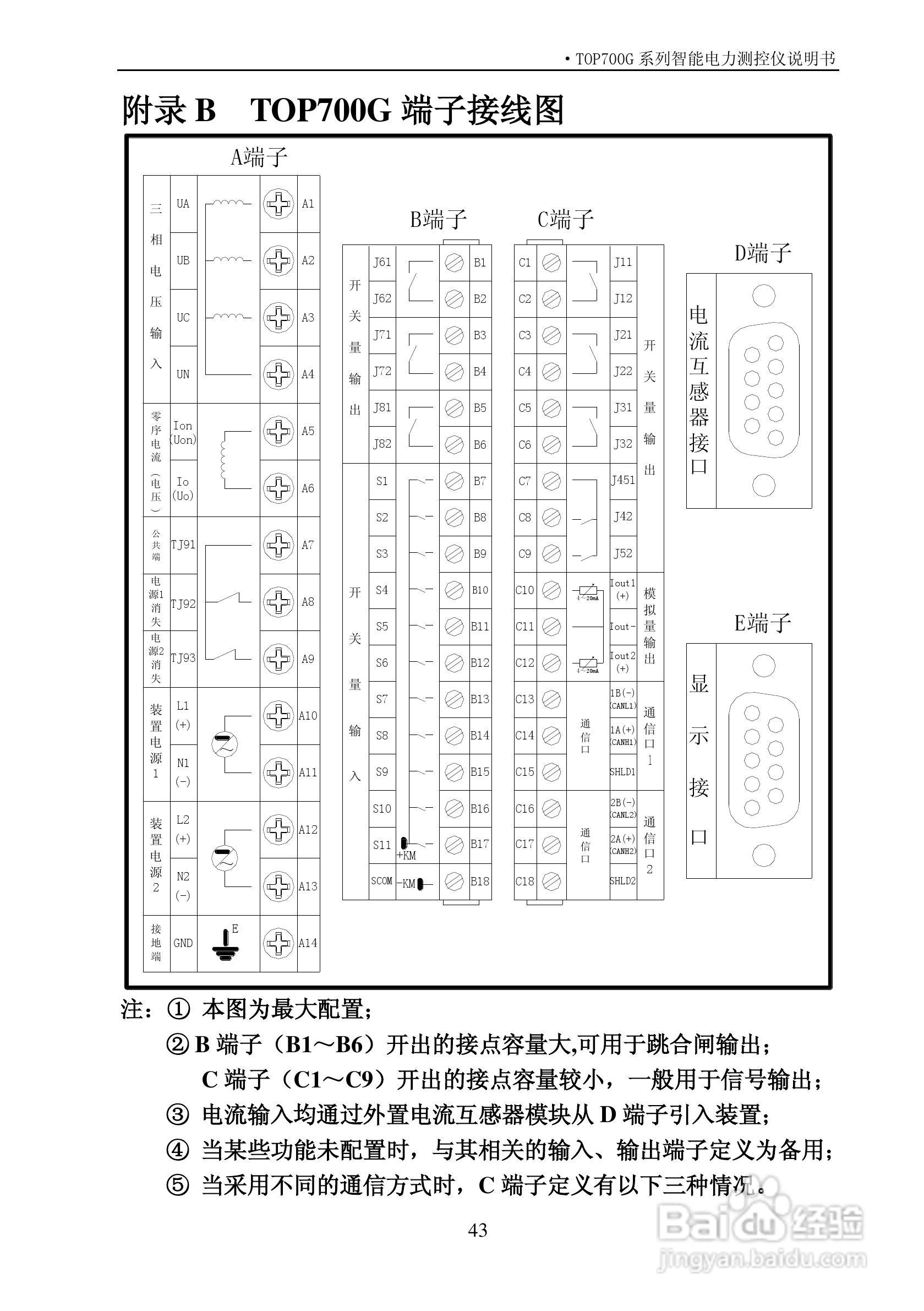 拓普TOP700G系列智能电力测控仪说明书:[5]
