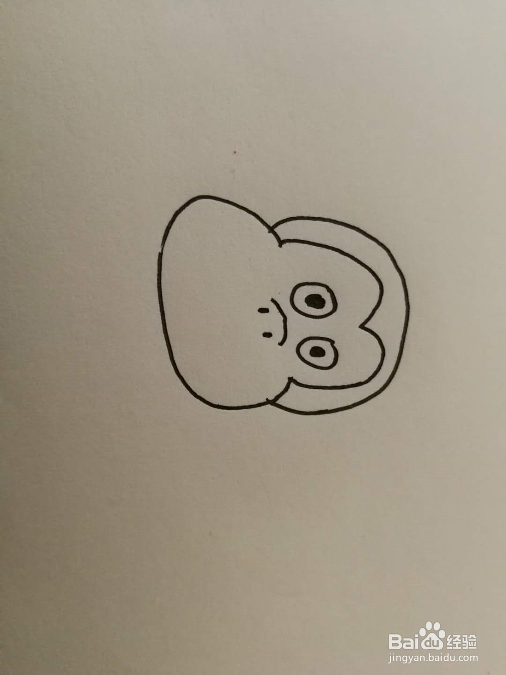 简笔画猴子的脸