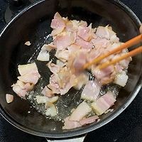 培根白菜生奶油意大利面