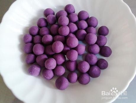 家庭酒酿紫薯丸子汤