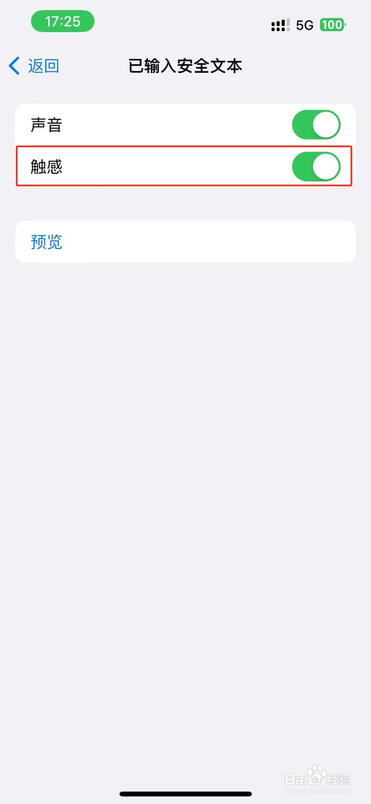 iPhone已输入安全文本的旁白触感在哪里开启？