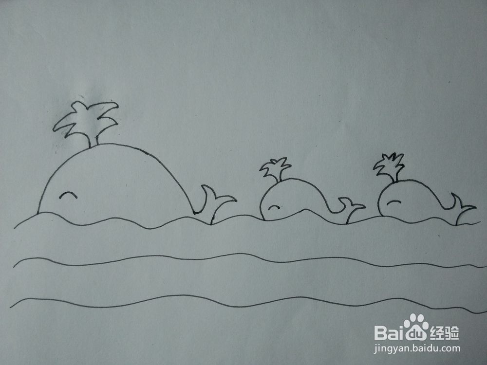 简笔画——怎么画鲸鱼
