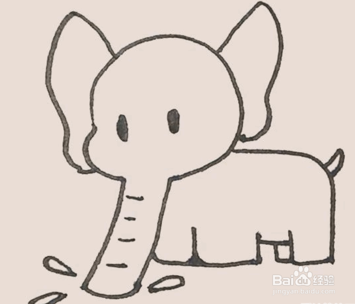 大象的简笔画法