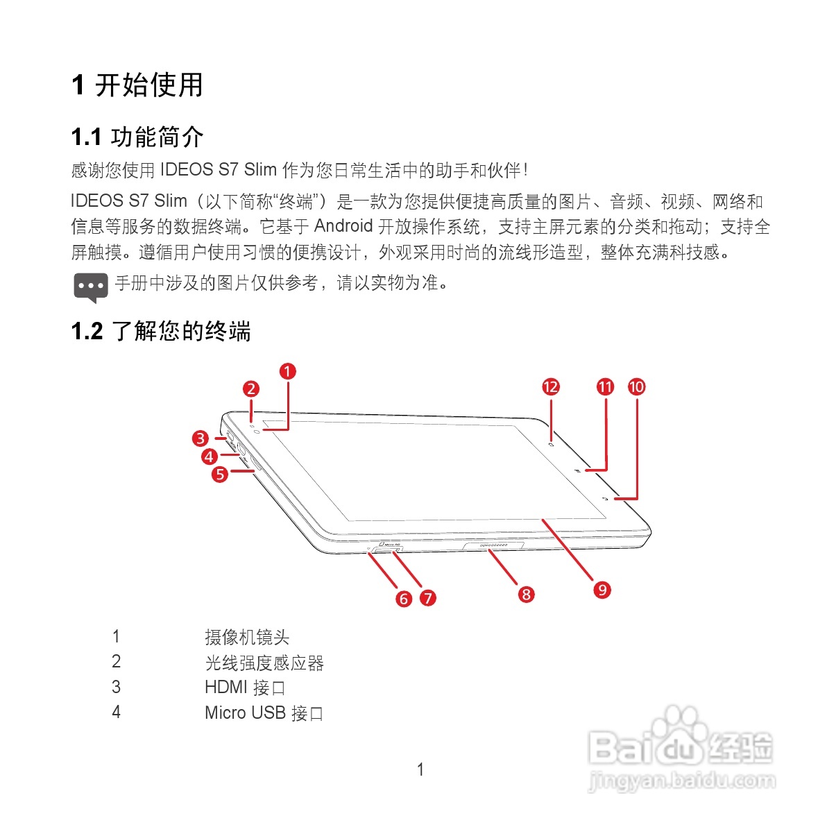 华为MediaPad S7-201c手机使用说明书:[1]