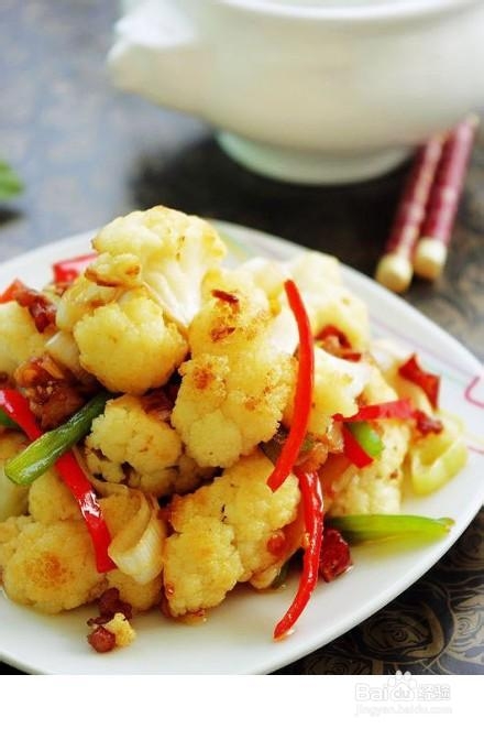 干辣椒煸菜花的做法