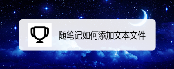 随笔记如何添加文本文件