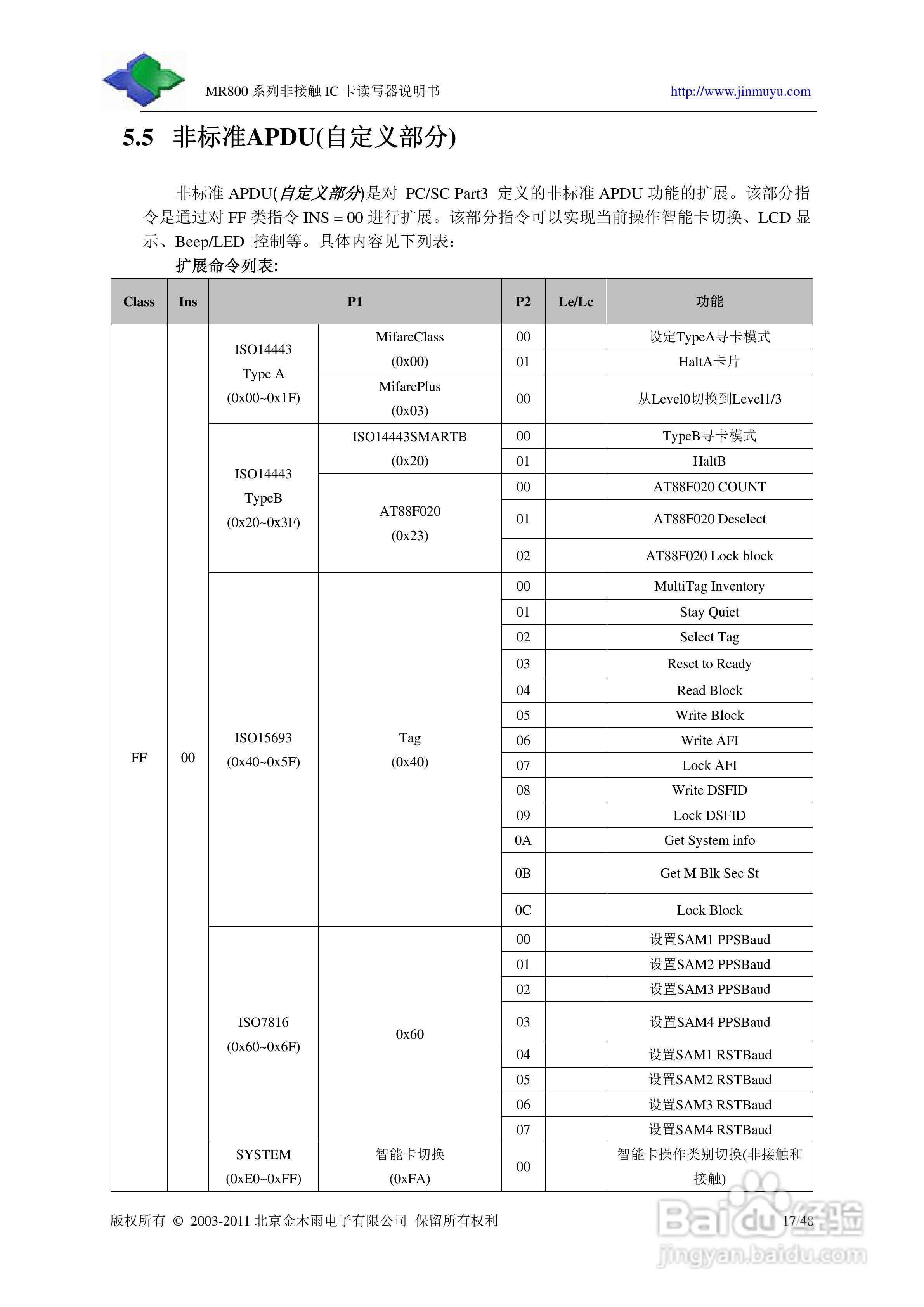 金木雨电子MR800UCV读卡器操作手册:[2]