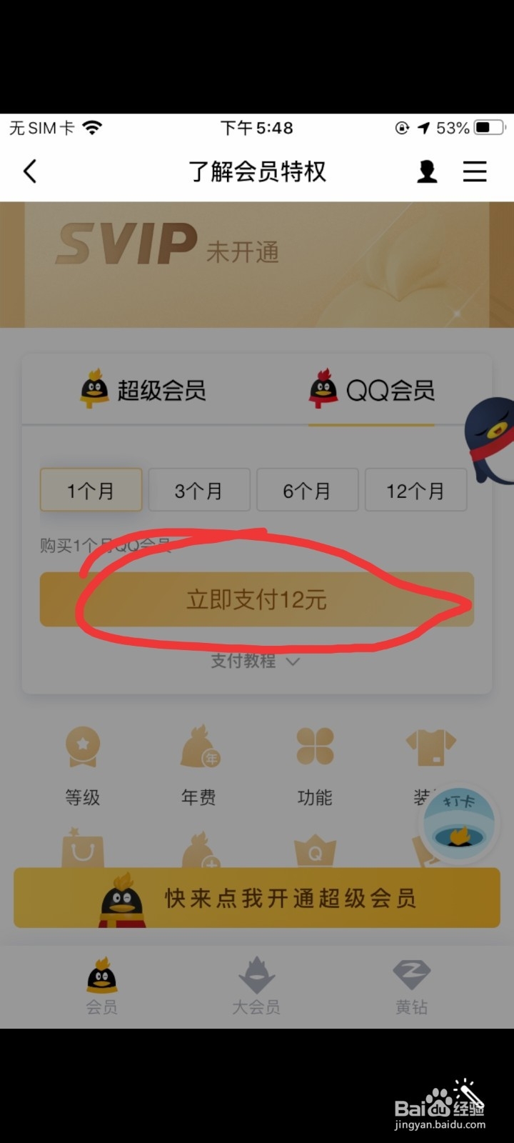 苹果手机开通腾讯会员怎么付费