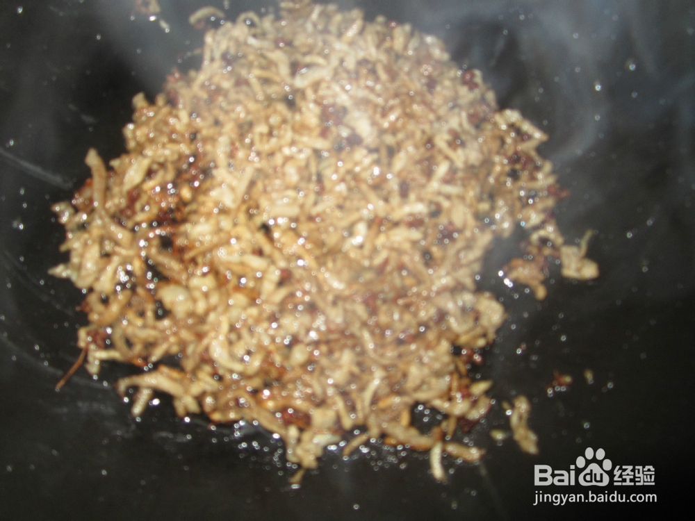 蒙阴干煸辣肉丝的炒法