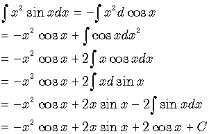 x∧2sinx定积分
