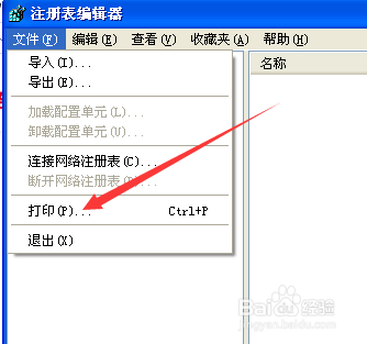 WindowsXP注册表编辑器打印怎样调整任意比例