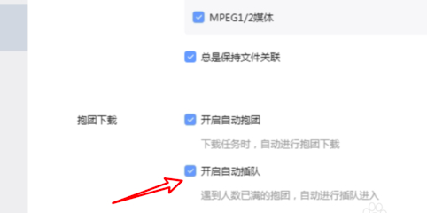 迅雷抱团下载怎么开启插队功能